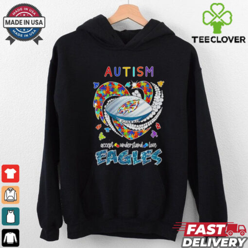 Autism accept understand love Eagles diamond football shirt