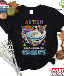 Autism accept understand love Eagles diamond football shirt