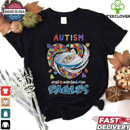 Autism accept understand love Eagles diamond football shirt