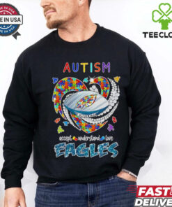 Autism accept understand love Eagles diamond football shirt