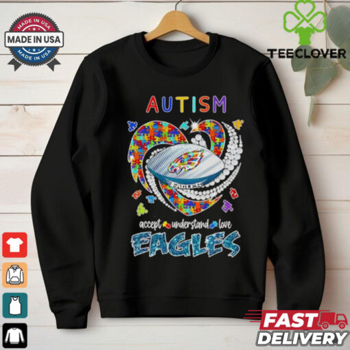 Autism accept understand love Eagles diamond football shirt