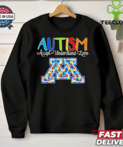 Autism accept understand love Minnesota Golden Gophers shirt 3 Autism accept understand love Minnesota Golden Gophers shirt