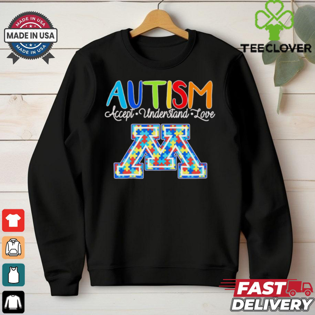 Autism accept understand love Minnesota Golden Gophers shirt Autism accept understand love Minnesota Golden Gophers shirt