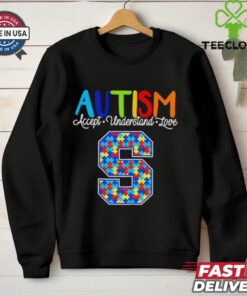 Autism Accept Understand Love Stanford Cardinal Shirt, featuring a supportive design with the Stanford Cardinal logo alongside the message 
