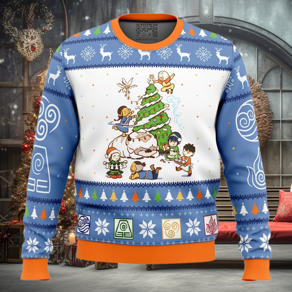 Avatar the Last Airbender Christmas Time Ugly Christmas Sweater Avatar the Last Airbender Christmas Time Ugly Christmas Sweater