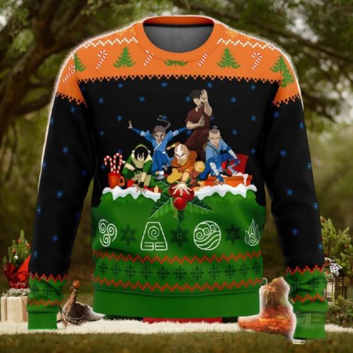 Avatar the Last Airbender On the Chimney Top Ugly Christmas Sweater Funny Gift For Men And Women Fans