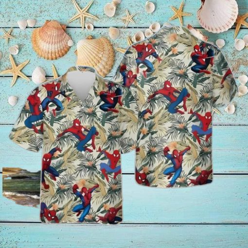 Avengers Spider Man With Floral Hawaiian Shirt Unique Gift