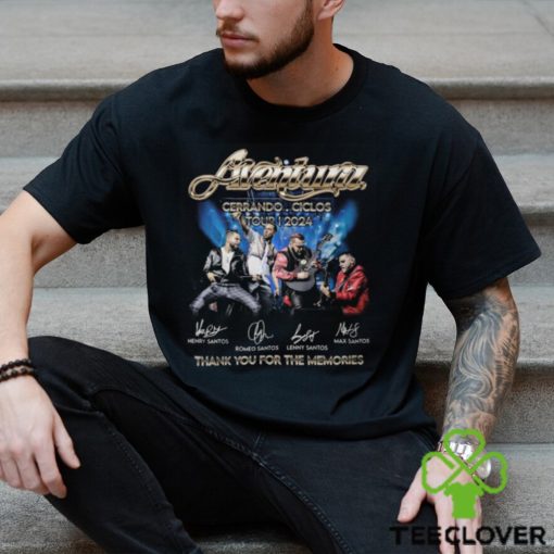 Aventura Cerrando Ciclos Tour 2024 Thank You For The Memories T Shirt