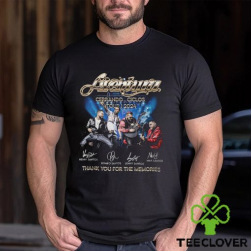 Aventura Cerrando Ciclos Tour 2024 Thank You For The Memories T Shirt