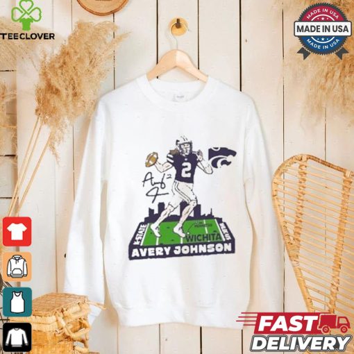 Avery Johnson K state Wildcats Grey Football Caricature Short Sleeve Fashion Player T shirt