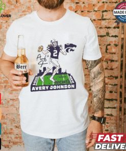 Avery Johnson K state Wildcats Grey Football Caricature Short Sleeve Fashion Player T shirt