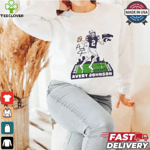 Avery Johnson K state Wildcats Grey Football Caricature Short Sleeve Fashion Player T shirt