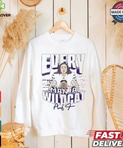 Avery Johnson K state Wildcats Grey Football Caricature T shirt