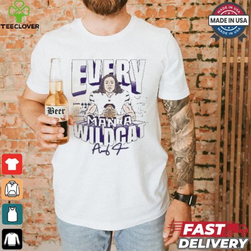 Avery Johnson K state Wildcats Grey Football Caricature T shirt