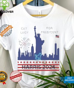 Awesome Cat lady for president kamala harris 2024 election garden & house hoodie, sweater, longsleeve, shirt v-neck, t-shirt