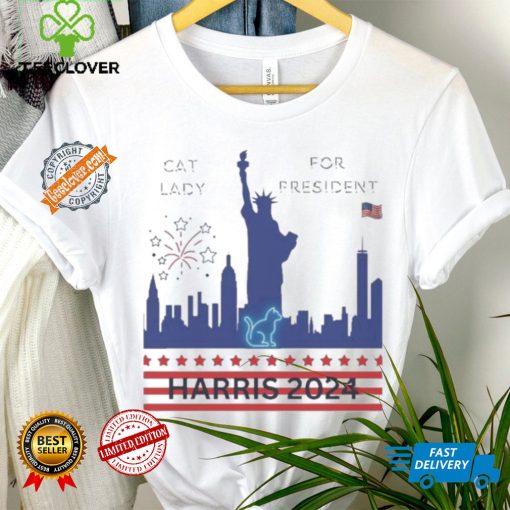 Awesome Cat lady for president kamala harris 2024 election garden & house hoodie, sweater, longsleeve, shirt v-neck, t-shirt