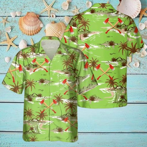 Awesome Firefighter  AOP Pocket Hawaiian Shirt