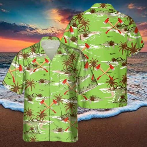 Awesome Firefighter  AOP Pocket Hawaiian Shirt