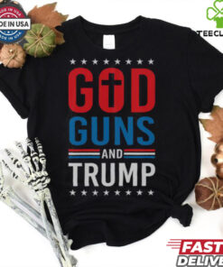 Awesome God Guns And Trump 2024 Election T Shirt