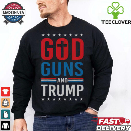 Awesome God Guns And Trump 2024 Election T Shirt