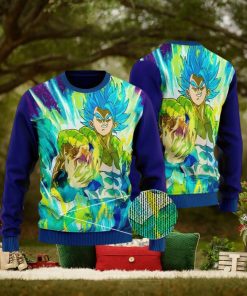 Awesome Gogeta Blue Aura Artwork DBZ Ugly Sweater