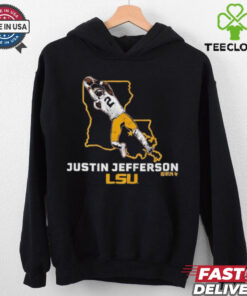 Awesome Justin Jefferson State Star LSU Tigers Football T Shirt