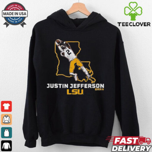 Awesome Justin Jefferson State Star LSU Tigers Football T Shirt
