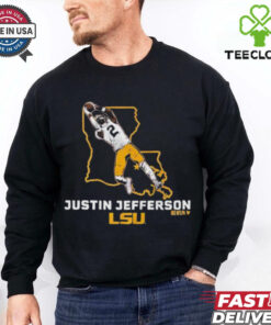 Awesome Justin Jefferson State Star LSU Tigers Football T Shirt