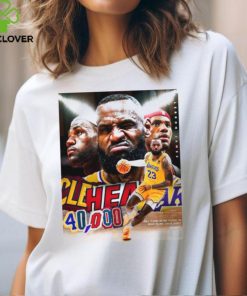 Awesome Los Angeles Lakers Lebron James 40k Career Points Poster Shirt