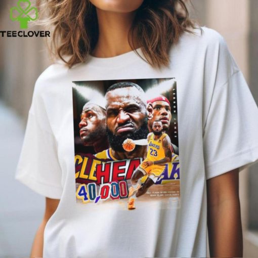 Awesome Los Angeles Lakers Lebron James 40k Career Points Poster Shirt