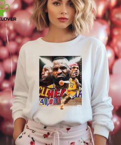 Awesome Los Angeles Lakers Lebron James 40k Career Points Poster Shirt