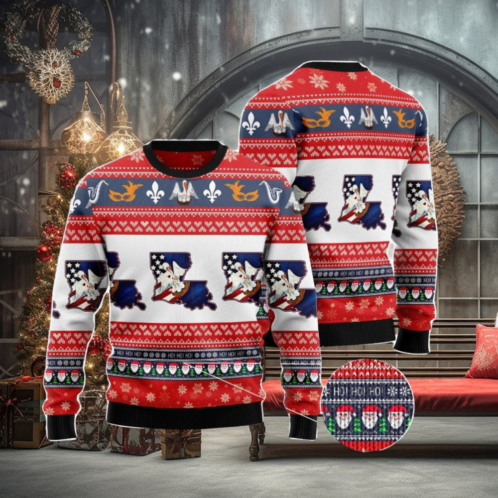 Awesome Louisiana Ugly Christmas Sweater AOP All Over Printed Sweater Awesome Louisiana Ugly Christmas Sweater AOP All Over Printed Sweater