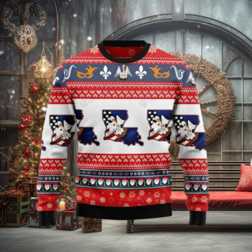 Awesome Louisiana Ugly Christmas Sweater, Christmas Sweater, Ugly Sweater, Funny Xmas Sweaters