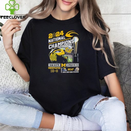 Awesome Michigan Wolverines 2024 National Champions Undefeated 15 0 Beat Jan 2 2024 Nrg Stadium Shirt