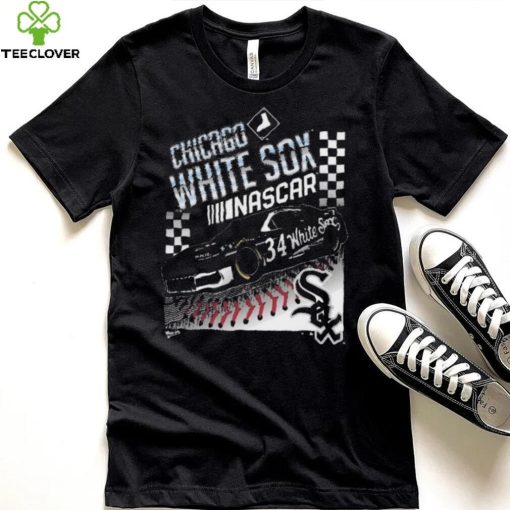 Awesome NASCAR x Chicago White Sox ’47 Black Franklin T Shirt