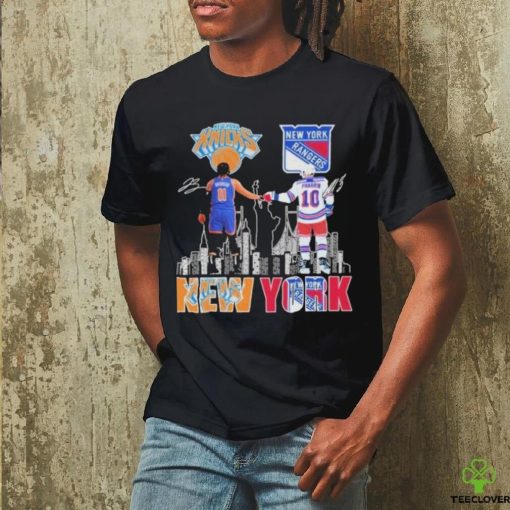 Awesome New York Rangers Artemi Panarin New York Knicks Jalen Brunson Proud Of The City Shirt