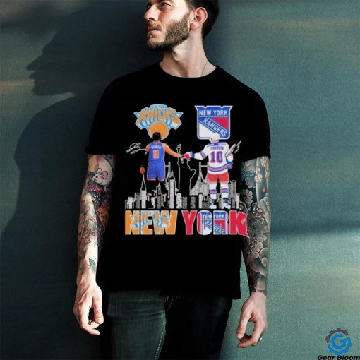 Awesome New York Rangers Artemi Panarin New York Knicks Jalen Brunson Proud Of The City Shirt