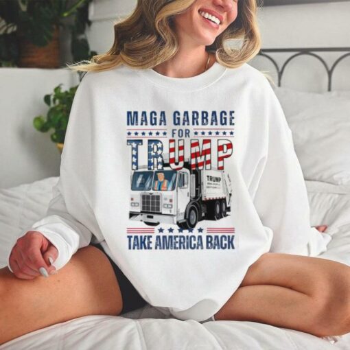 Awesome Proud Maga Garbage Trump Supporter Trump Garbage Truck T Shirt
