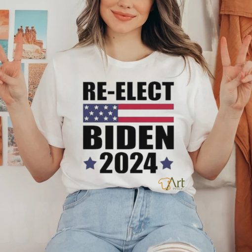 Awesome Re elect Biden American Flag Pro Biden 2024 Election Shirt