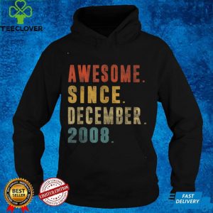 Awesome Since December 2008 13th Birthday 13 Year Old Gift T Shirt