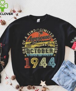 Awesome Since October 1944 Vintage Gift Men 79th Birthday T Shirt