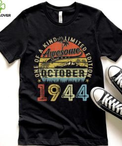 Awesome Since October 1944 Vintage Gift Men 79th Birthday T Shirt