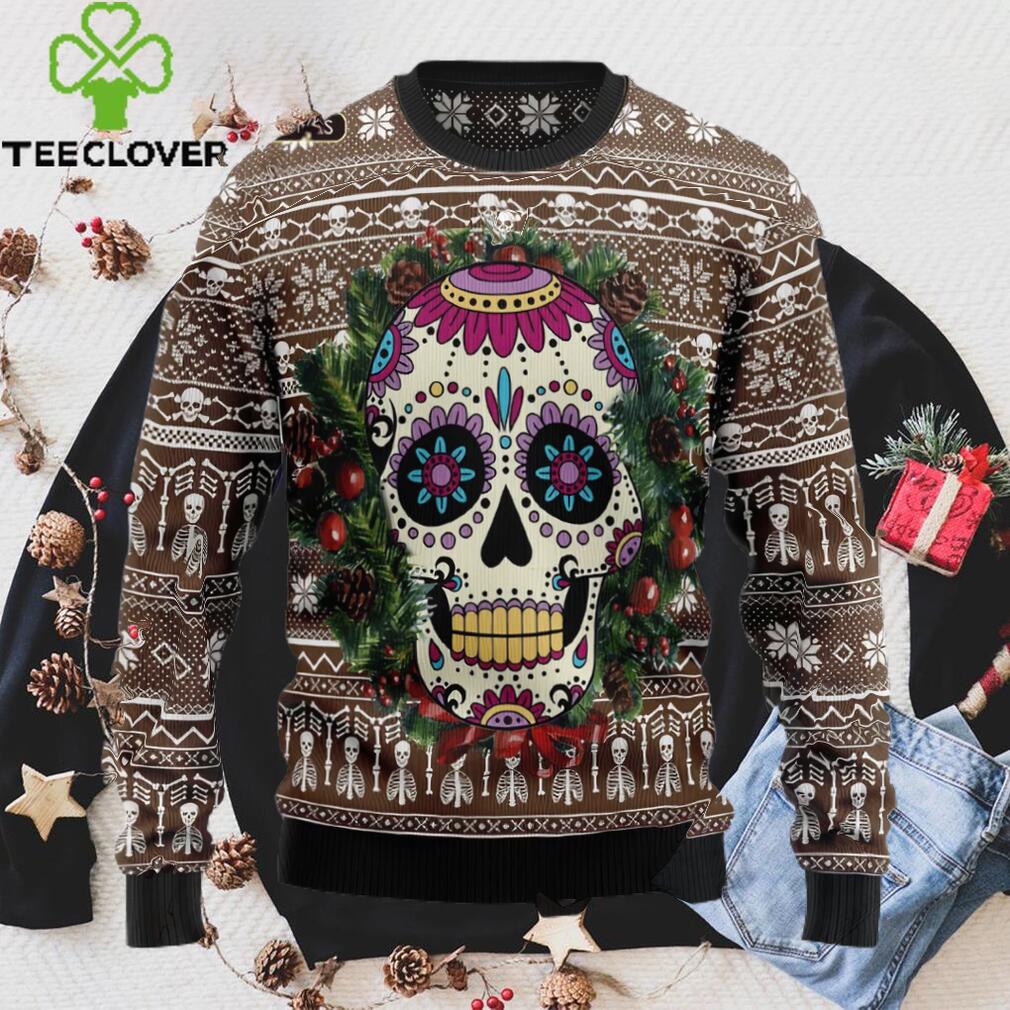 Awesome Sugar Skull Ugly Christmas Sweater, Xmas Sweatshirt Awesome Sugar Skull Ugly Christmas Sweater, Xmas Sweatshirt