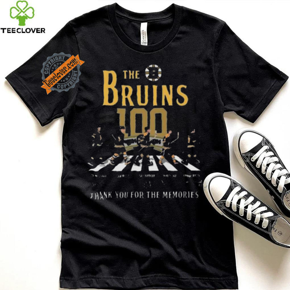 Awesome The boston bruins 100 thank you for the memories signatures shirt Awesome The boston bruins 100 thank you for the memories signatures shirt