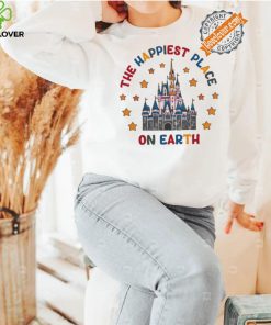 Awesome The happiest place on earth disney castle shirt