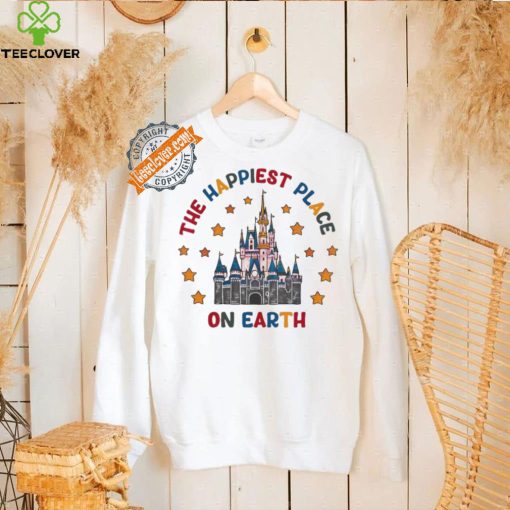 Awesome The happiest place on earth disney castle shirt