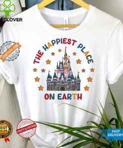 Awesome The happiest place on earth disney castle shirt