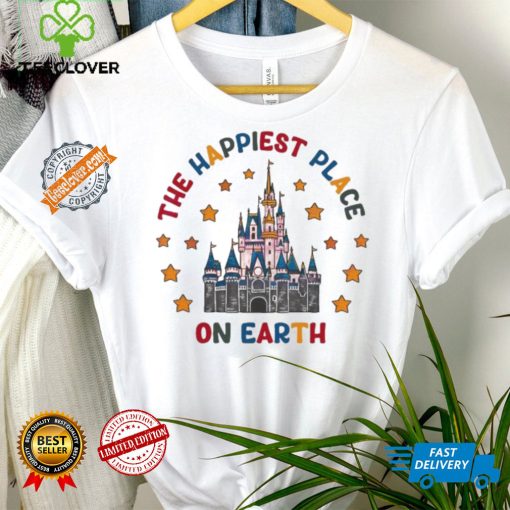 Awesome The happiest place on earth disney castle shirt