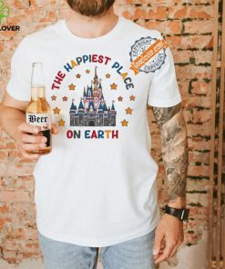 Awesome The happiest place on earth disney castle shirt