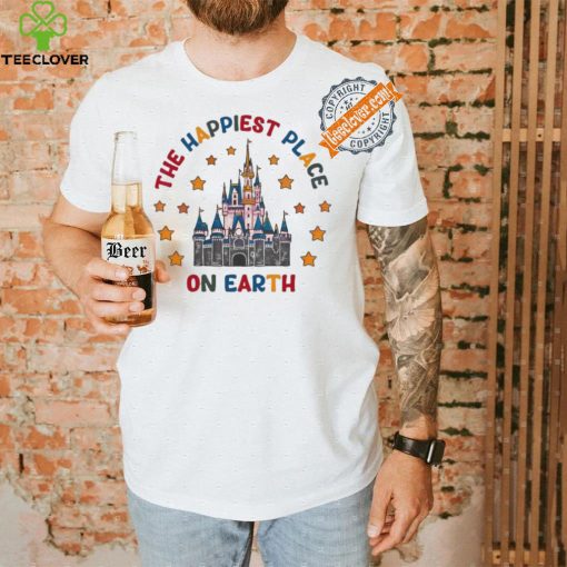 Awesome The happiest place on earth disney castle shirt